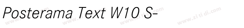 Posterama Text W10 S字体转换